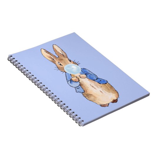 Peter der Rabbit bläst blauer Kaugummi Notizblock (Rechte Seite)