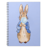 Peter der Rabbit bläst blauer Kaugummi Notizblock (Vorderseite)