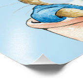 Peter der Rabbit bläst ein blaues Blasen-Kaugummi Fotodruck (Ecke)
