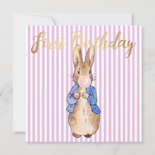 Peter der Rabbit blühende rosa Blase Kaugummi (Vorderseite)