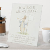 Peter der Rabbit Bunny Wie groß ist Mama's Bauch Sockelschild (In Situ)