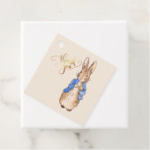 Peter der Rabbit Danke Beige Geschenkanhänger (Beispiel)