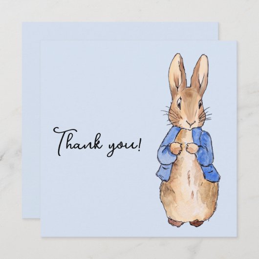 Peter der Rabbit "Danke!" Text Danke! Dankeskarte (Vorne/Hinten)
