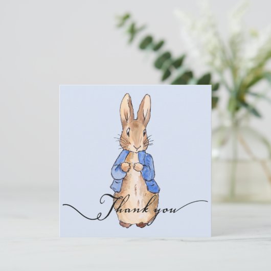 Peter der Rabbit "Danke!" Text Danke! Dankeskarte (Stehend Vorderseite)