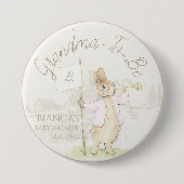 Peter der Rabbit etwas Bunny Baby Dusche Oma zu Button (Vorderseite)