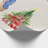 Peter der Rabbit feiert Weihnachten Geschenkpapier (Ecke)