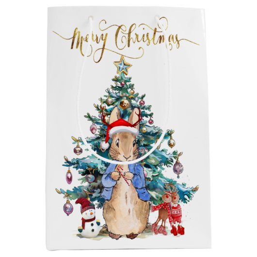 Peter der Rabbit feiert Weihnachten Mittlere Geschenktüte (Vorderseite)