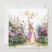 Peter der Rabbit Flopsy im Garten Dankeskarte (Vorderseite)