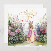 Peter der Rabbit Flopsy im Garten Dankeskarte (Vorne/Hinten)