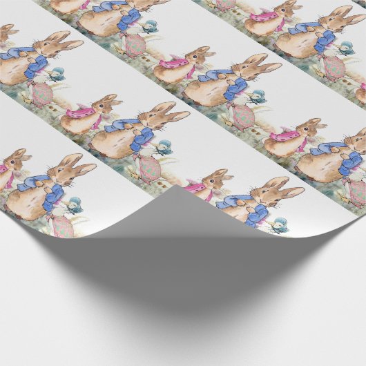 Peter der Rabbit Flopsy und Jemima Geschenkpapier (Ecke)