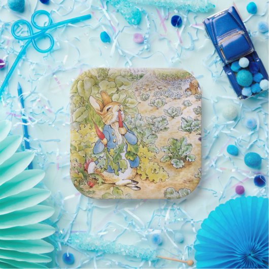 Peter der Rabbit frisst Karotte Pappteller (Party)