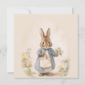 Peter der Rabbit Geburtstagspartei Einladung (Rückseite)
