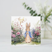 Peter der Rabbit in seinem Garten Nr. 2 Dankeskarte (Stehend Vorderseite)