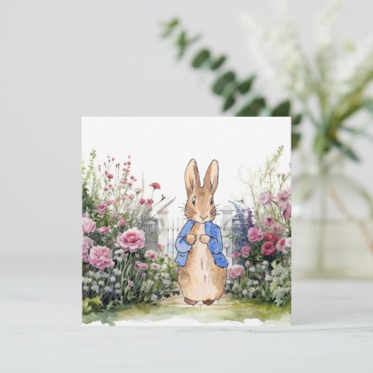 Peter der Rabbit in seinem Garten Nr. 2 Einladung (Stehend Vorderseite)