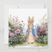 Peter der Rabbit in seinem Garten Nr. 2 Einladung (Vorderseite)