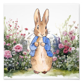 Peter der Rabbit in seinem Garten Nr. 2 Fotodruck