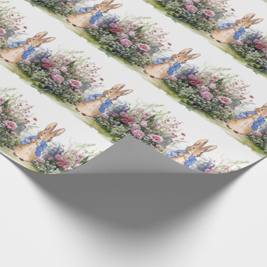 Peter der Rabbit in seinem Garten Nr. 2 Geschenkpapier (Ecke)