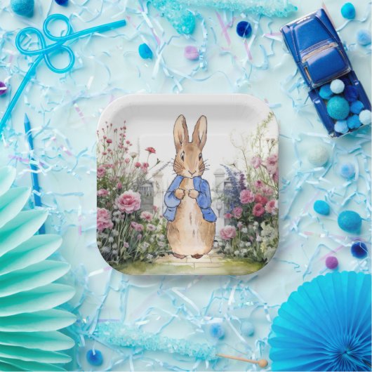Peter der Rabbit in seinem Garten Nr. 2 Pappteller (Party)