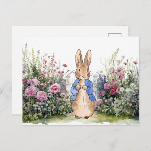 Peter der Rabbit in seinem Garten Nr. 2 Postkarte (Vorne/Hinten)