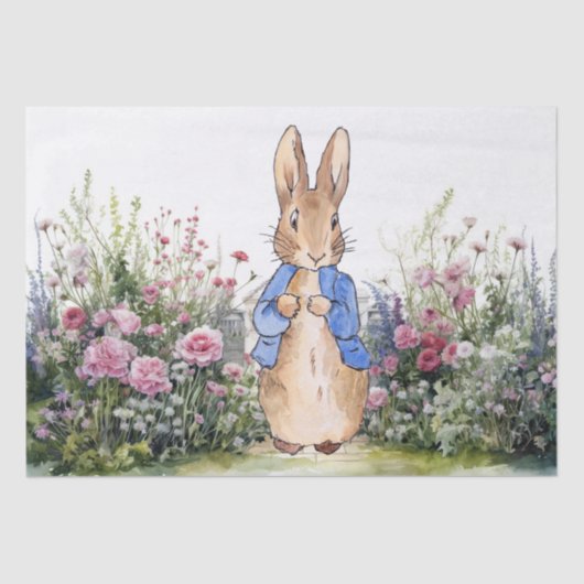 Peter der Rabbit in seinem Garten Nr. 2 Seidenpapier (Vorderseite)