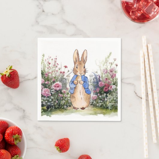 Peter der Rabbit in seinem Garten Nr. 2 Serviette (Beispiel)
