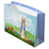 Peter der Rabbit Ostersonnengasen Große Geschenktüte (Rückseite Schrägansicht)