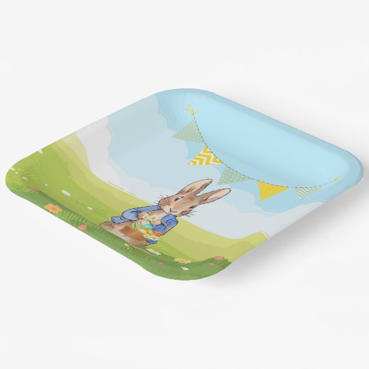 Peter der Rabbit Ostersonnengasen Pappteller (Gewinkelt)