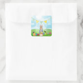 Peter der Rabbit Ostersonnengasen Quadratischer Aufkleber (Tasche)