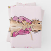 Peter der Rabbit Pink Jacke Blumenrahmen Geschenkpapier Set (Beispiel)