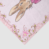 Peter der Rabbit Pink Jacke Blumenrahmen Seidenpapier (Ausschnitt)