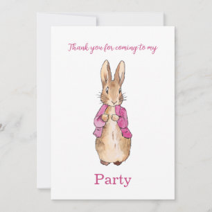 Peter der Rabbit Pink Jacke Danke Einladung