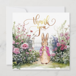 Peter der Rabbit Pink Jacket Garden Dankeskarte