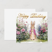 Peter der Rabbit Pink Jacket Garden Glücklichen Ge