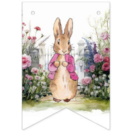 Peter der Rabbit Pink Jacket Garden Wimpelkette