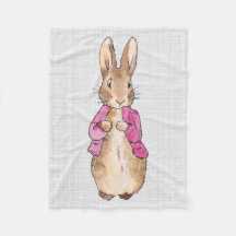 Peter der Rabbit Pink Jacket Gray Linen
