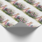 Peter der Rabbit Pink Jacket in seinem Garten Geschenkpapier (Ecke)