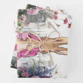 Peter der Rabbit Pink Jacket in seinem Garten Geschenkpapier Set (Beispiel)