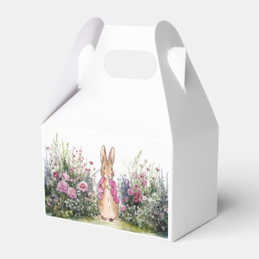 Peter der Rabbit Pink Jacket in seinem Garten Geschenkschachtel (Rückseite)