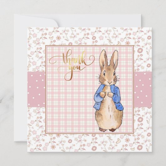 Peter der Rabbit Vielen Dank Einladung (Vorderseite)