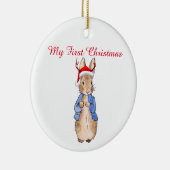 Peter der Rabbit Weihnachts-Hat Erste Weihnachten Keramik Ornament (Rechts)