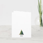 Peter der Rabbit Weihnachtsbaum Feiertagskarte (Rückseite)