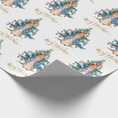 Peter der Rabbit Weihnachtsbaum Geschenkpapier (Ecke)
