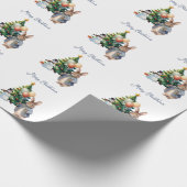 Peter der Rabbit Weihnachtsbaum Geschenkpapier (Ecke)