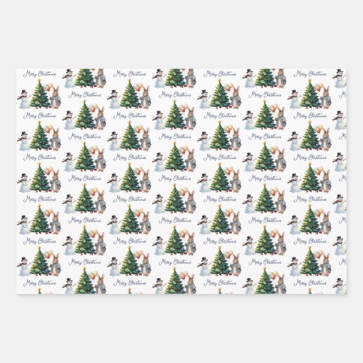 Peter der Rabbit Weihnachtsbaum Geschenkpapier Set (Vorderseite 3)