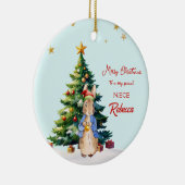 Peter der Rabbit Weihnachtsbaum Keramik Ornament (Rechts)