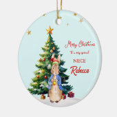 Peter der Rabbit Weihnachtsbaum Keramik Ornament (Links)
