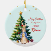 Peter der Rabbit Weihnachtsbaum Keramik Ornament (Hinten)