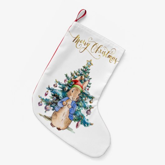 Peter der Rabbit Weihnachtsbaum Kleiner Weihnachtsstrumpf (Vorderansicht (hängend))
