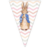 Peter der Rabbit Zickzack und Karo Muster Wimpelkette (Zweite Fahne)