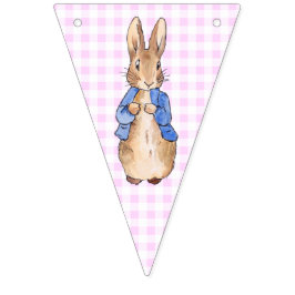 Peter der Rabbit Zickzack und Karo Muster Wimpelkette